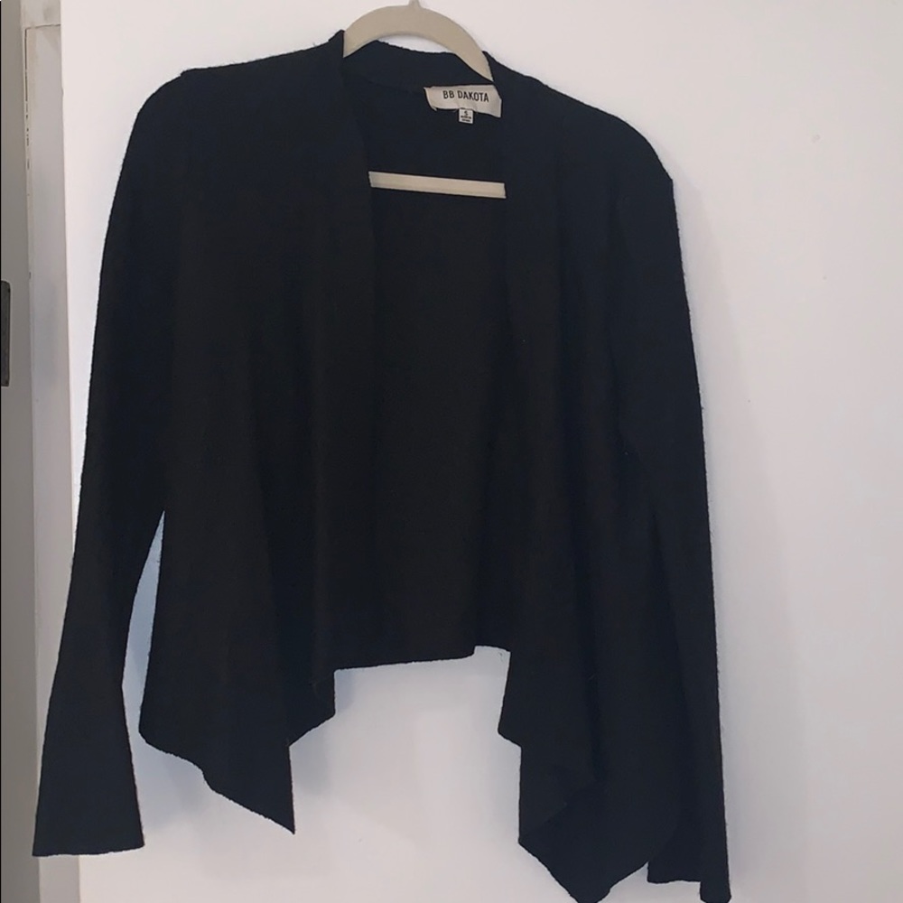BB Dakota Black Wool Cardigan